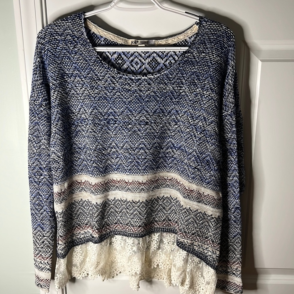 Jolt long sleeve stitch sweater